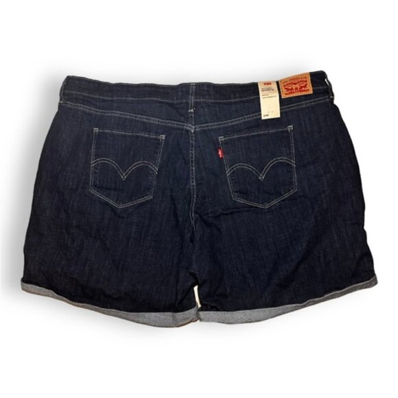 🆕 NWT Levi’s 24 24w Mid High Rise Straight Leg Mid Length Shorts Plus Size - Picture 12 of 14